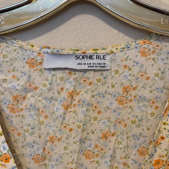 Sophie Rue Orange and Yellow Floral Blouse - Picture 2 of 2